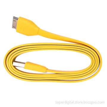 Prolate USB Cable for iPhone/iPad, Available in Various Colors, with 12mm Width